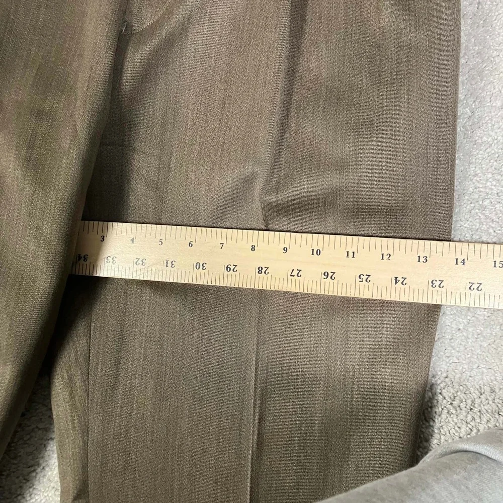 Lauren Ralph Lauren Mens Brown Wool Pleated Cuffed Dress Pants 38x30 Fits 37x29